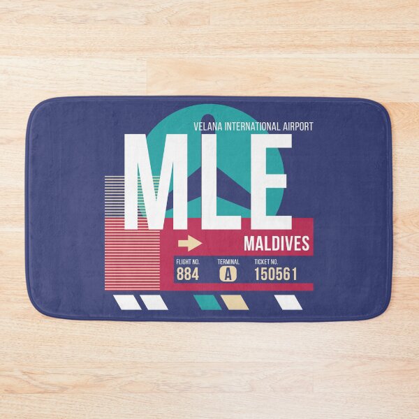 Item preview, Maldives (MLE) Airport Code Baggage Tag designed and sold by SLAG-Creative.