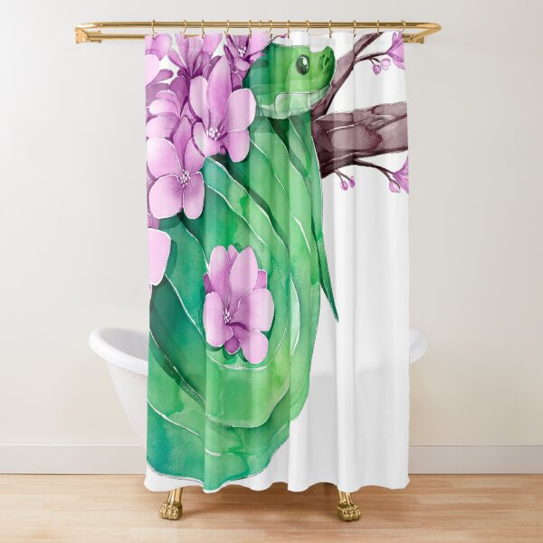 Floral Snake Shower Curtain