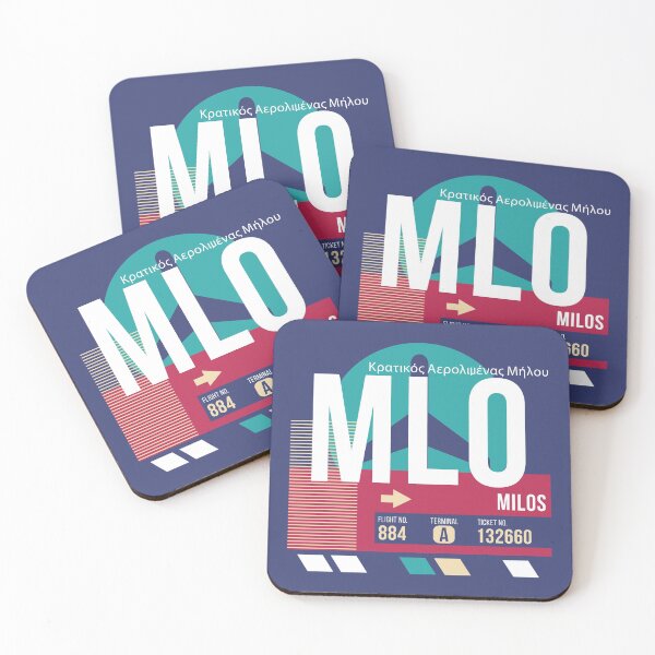 Item preview, Milos Greece (MLO) Airport Code Baggage Tag designed and sold by SLAG-Creative.