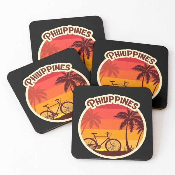 Item preview, Philippines Sunshine in a Beach with a Lonely Palm Tree and Bicycle T-shirt designed and sold by AbsurdStore.