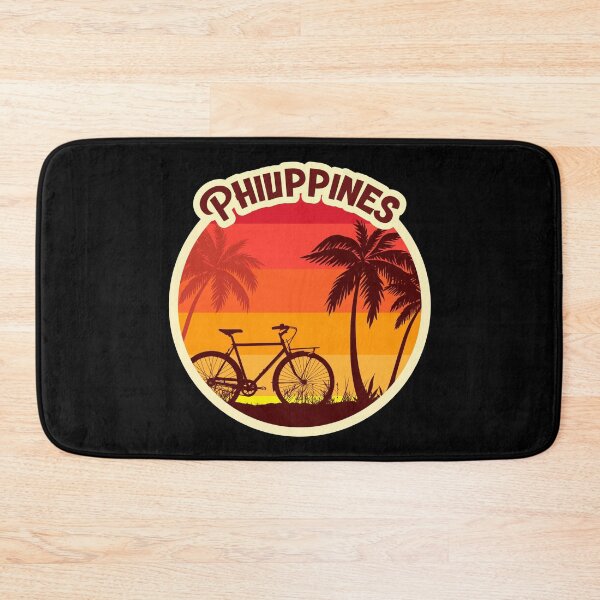 Item preview, Philippines Sunshine in a Beach with a Lonely Palm Tree and Bicycle T-shirt designed and sold by AbsurdStore.