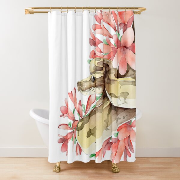 Floral Snake Shower Curtain