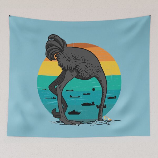 Item preview, Ever Given Ship Parody, Funny Suez Canal, Container ship, Trade Disaster, ostrich, bulbous, head in the sand designed and sold by Ransyn Art.