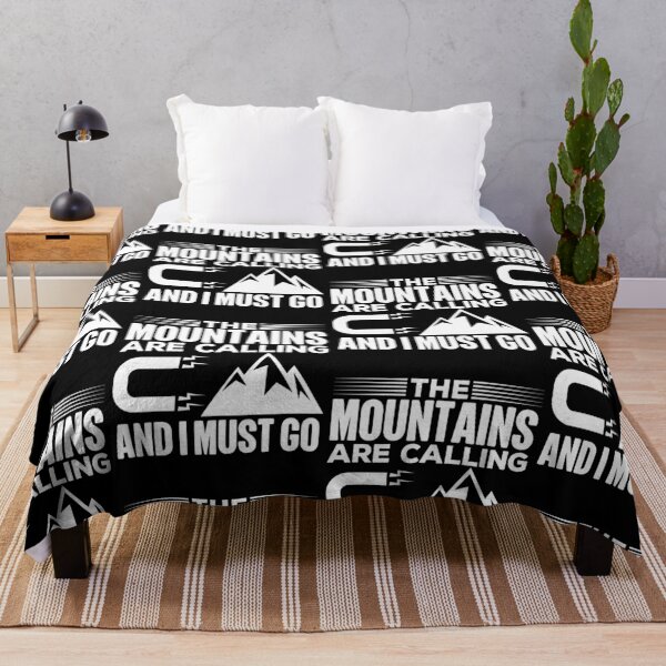 Item preview, Mountains Are Calling And I Must Go | Happy Camper designed and sold by GravitiTees.