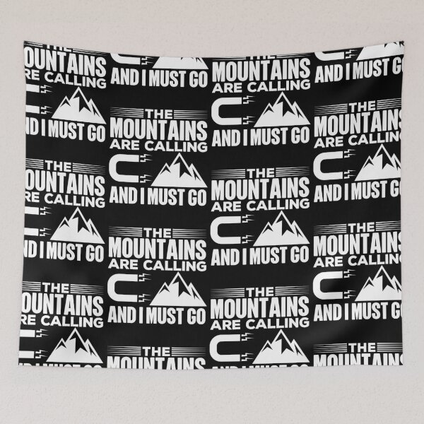 Item preview, Mountains Are Calling And I Must Go | Happy Camper designed and sold by GravitiTees.