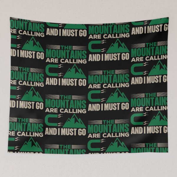 Item preview, Mountains Are Calling And I Must Go | Hiking And Camping designed and sold by GravitiTees.