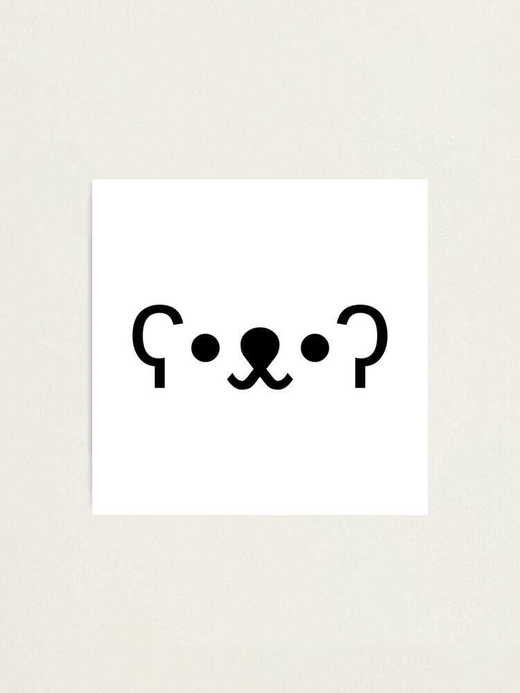 "Ascii Bear Face" Photographic Print by amini54 Redbubble
