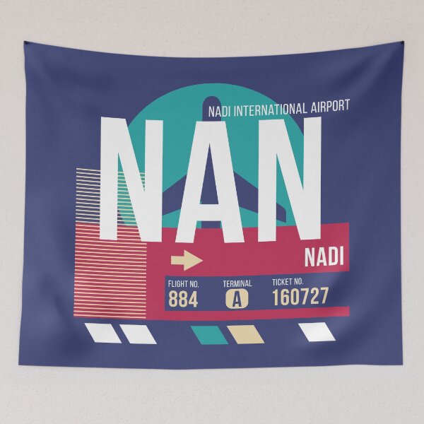 Item preview, Nadi Fiji (NAN) Airport Code Baggage Tag designed and sold by SLAG-Creative.