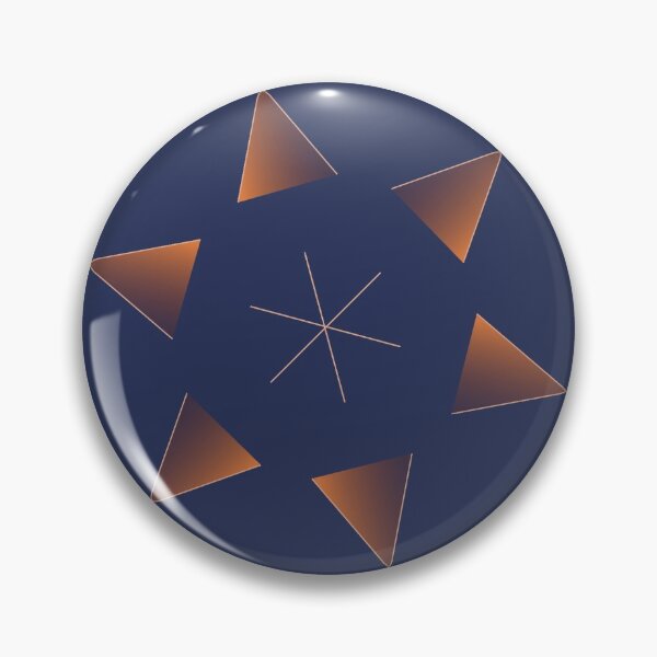 Item preview, Golden nights. Circular placed triangles in gradient gold orange brown. Dark blue font designed and sold by SparkleandSmile.