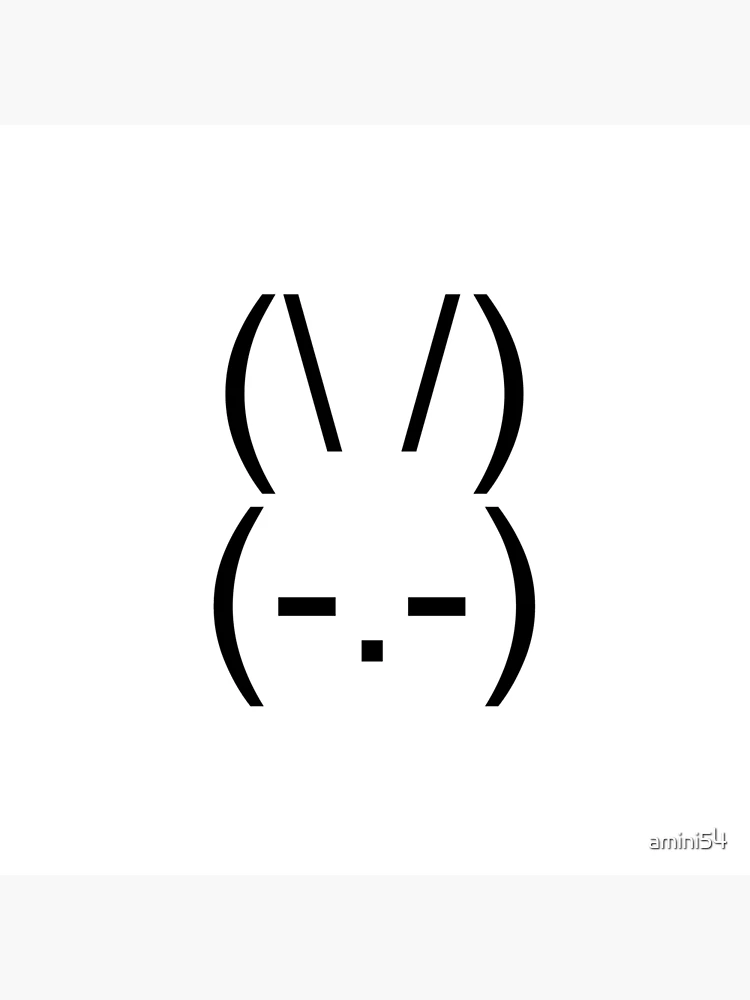 ASCII Text Art Bunny Rabbit Give Heart Sticker | Zazzle