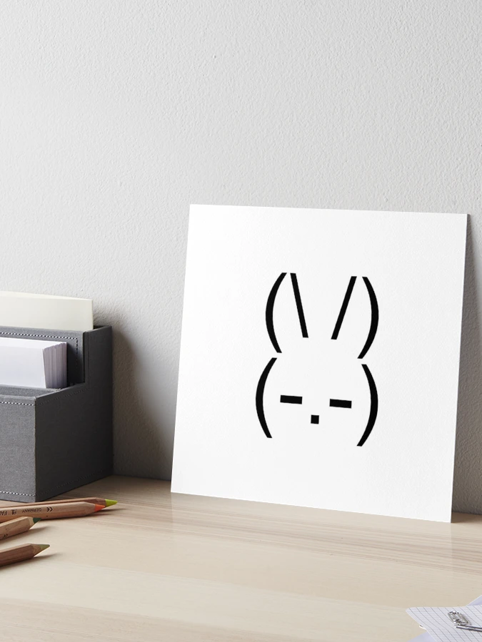 Ascii Bunny Rabbit Face | Art Board Print