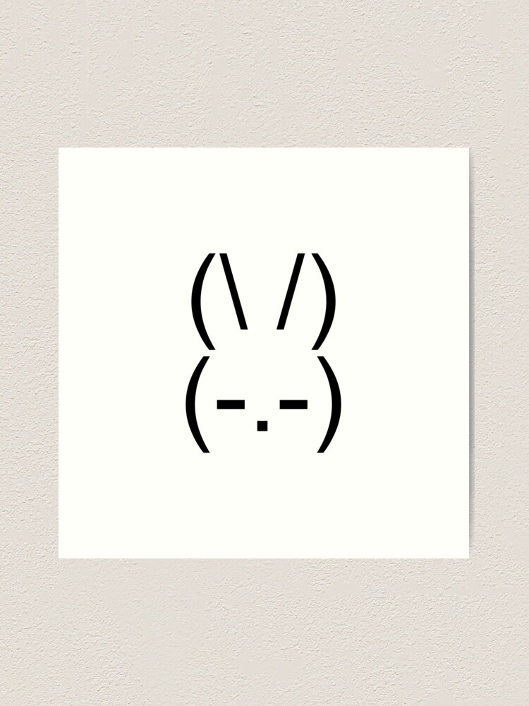 Enkel Ascii Art Bunny Lachende Zeichnung Schwarzweiß Stockfotos Und