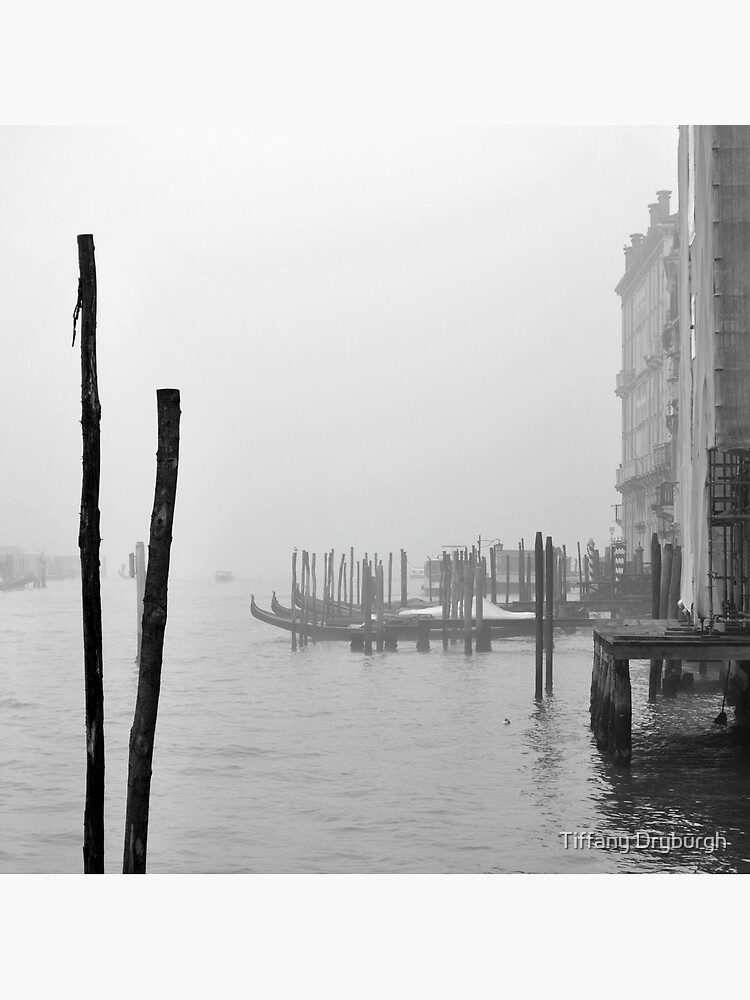 Thumbnail 3 of 3, Throw Pillow, A Foggy Day in Venice designed and sold by Tiffany Dryburgh.