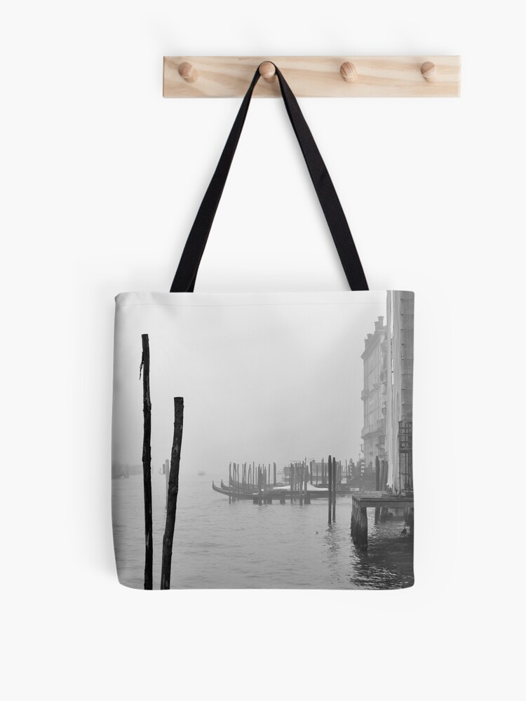 Thumbnail 1 of 2, Tote Bag, A Foggy Day in Venice designed and sold by Tiffany Dryburgh.