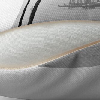 Thumbnail 2 of 3, Throw Pillow, A Foggy Day in Venice designed and sold by Tiffany Dryburgh.