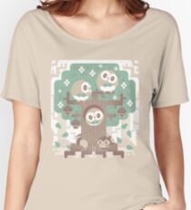 Holz Eule Holz Baggyfit T-Shirt