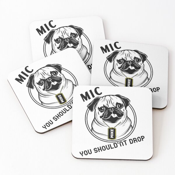 Item preview, Mic Drop Pug designed and sold by THE PUNCHLINE FACTORY.