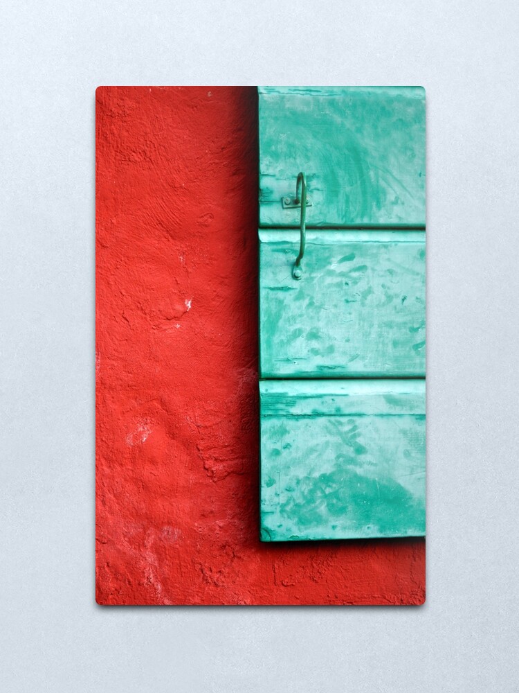 Alternate view of Red & Green Metal Print