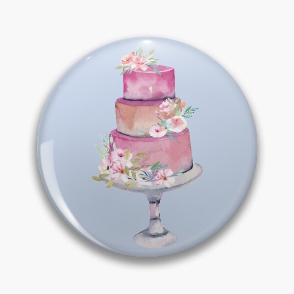 Item preview, Ombre Pink Floral Tier Wedding Cake designed and sold by Alicia Chee.