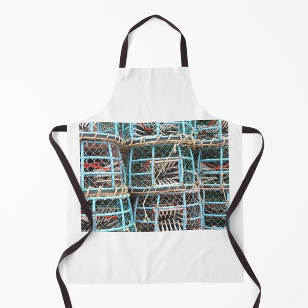 Item preview, Blue Lobster Pots stacked against the Harbour wall - Colour Photography designed and sold by Rocketman2017.