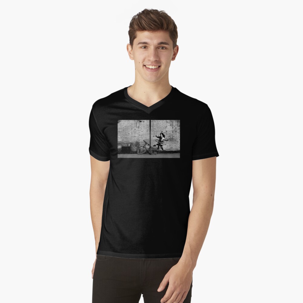 Item preview, V-Neck T-Shirt designed and sold by WE-ARE-BANKSY.