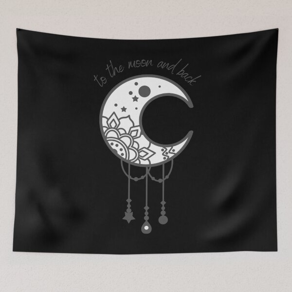Item preview, To the Moon and Back Cute Boho Moon designed and sold by Nathalie Aynié.