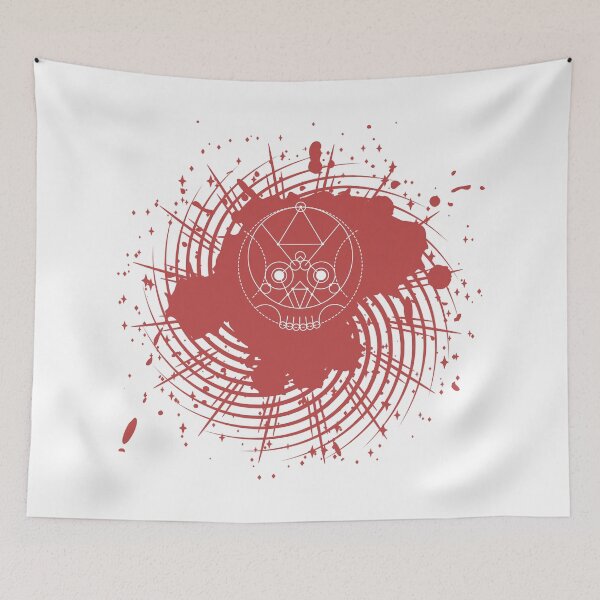 Item preview, Sacred Geometry (The Skull) on Blood Splatter designed and sold by Nathalie Aynié.