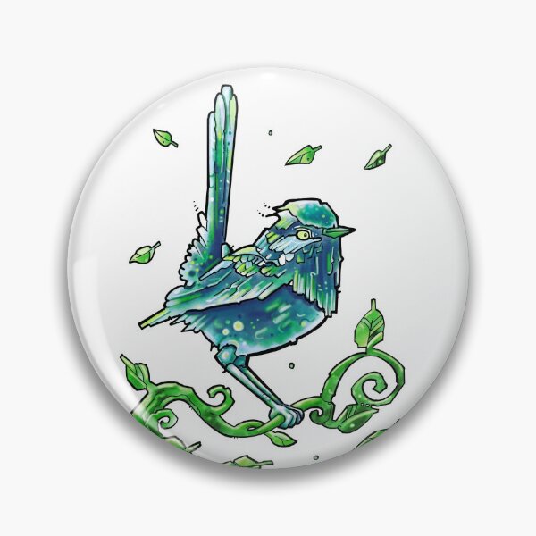 Item preview, cute long tailed aqua blue bird designed and sold by weilertsen.