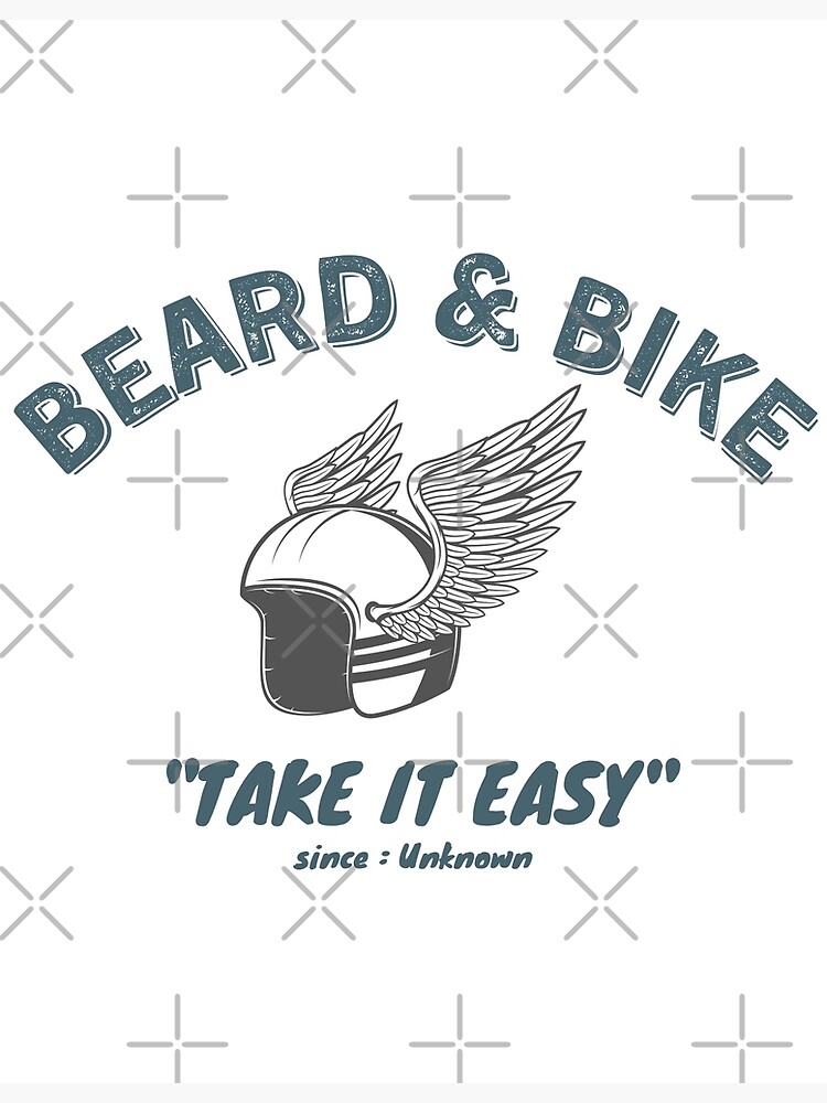 "Beard and Bike" Poster by badassgentleman Redbubble