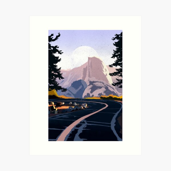 Half Dome - Road to Glacier Point - Yosemite National Park Art Print
