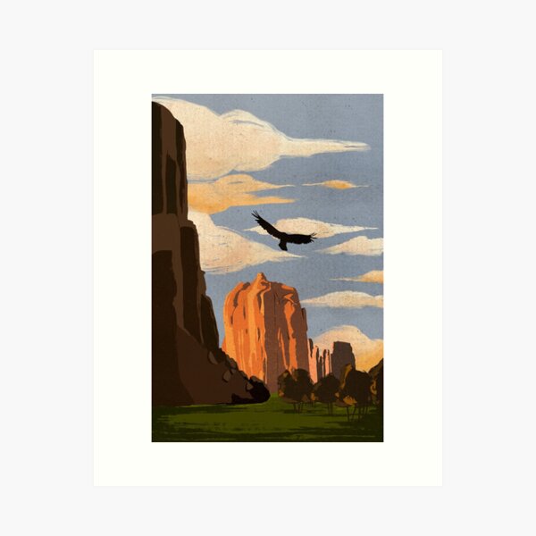 Monument Valley Eagle Art Print