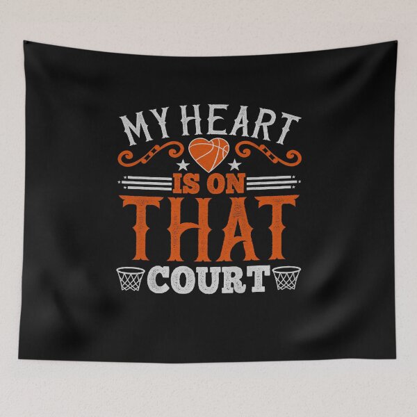 Artikelvorschau, My Heart Is On That Court - Basketball Geschenk entworfen und verkauft von dm4design.