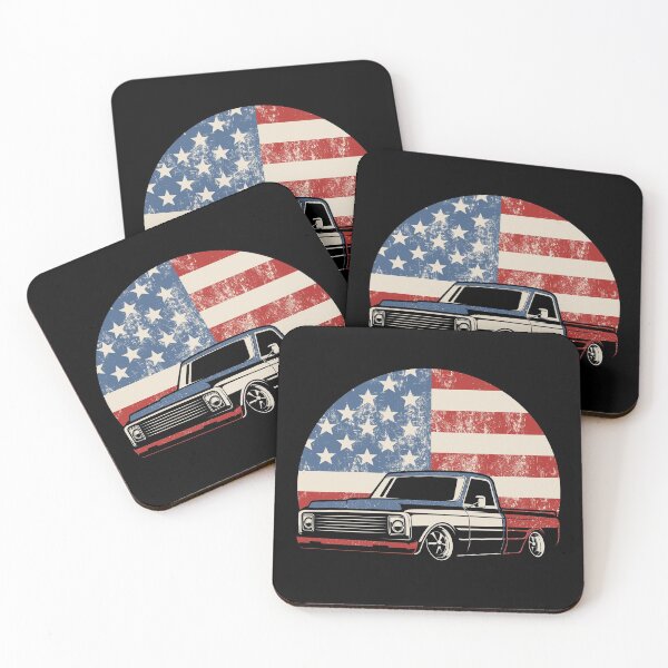 Item preview, Dropped Truck July 4th Flag Slammed Lowrider Lower Truck designed and sold by abulfaruque.