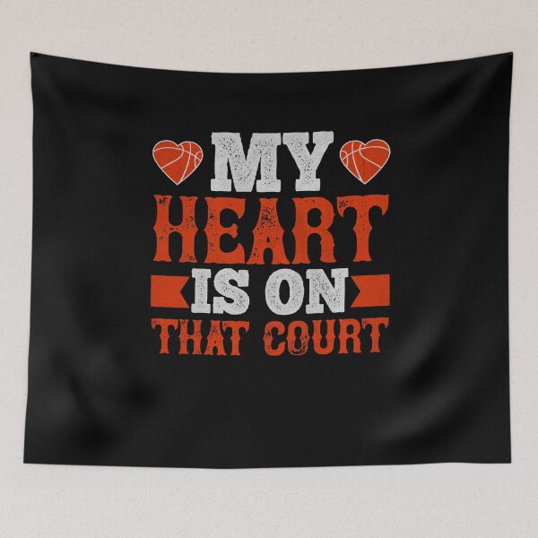Artikelvorschau, My Heart Is On That Court - Basketball Geschenk entworfen und verkauft von dm4design.