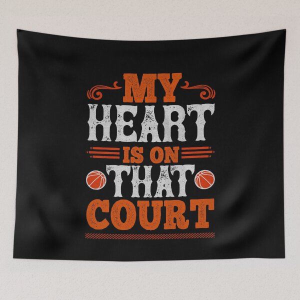 Artikelvorschau, My Heart Is On That Court - Basketball Geschenk entworfen und verkauft von dm4design.