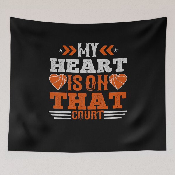 Artikelvorschau, My Heart Is On That Court - Basketball Geschenk entworfen und verkauft von dm4design.