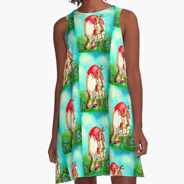 UoCefik Easter Sexy Dresses for Women Sleeveless Easter Eggs Bunny