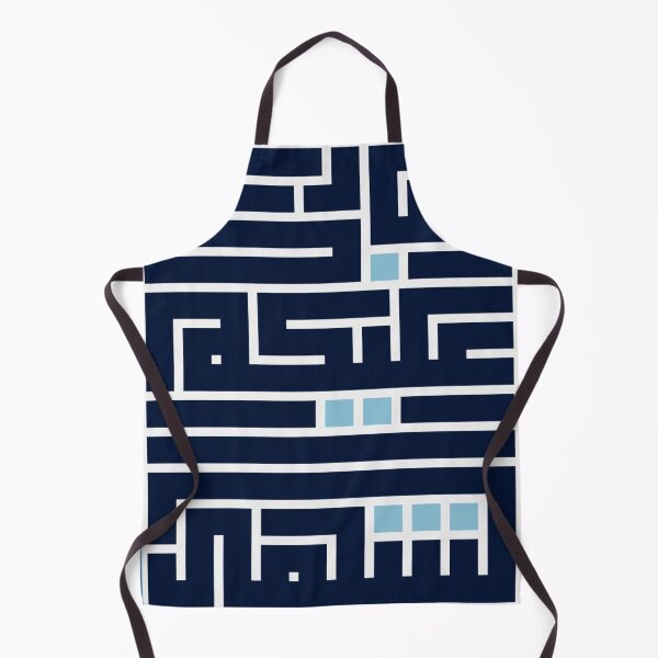 Item preview, Bold Navy and Blue Arabic Calligraphy Ramadan Mubarak Elshaher Kufi Sytle art designed and sold by Maria Munajjed.