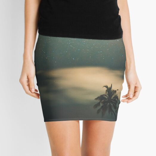 Beach at night view Mini Skirt