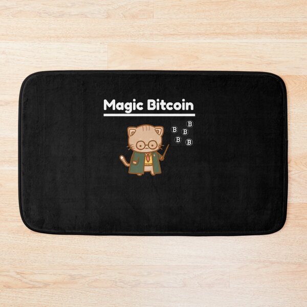 Item preview, Cute bitcoin cat with magic wand and school clothes designed and sold by GLwithUs.
