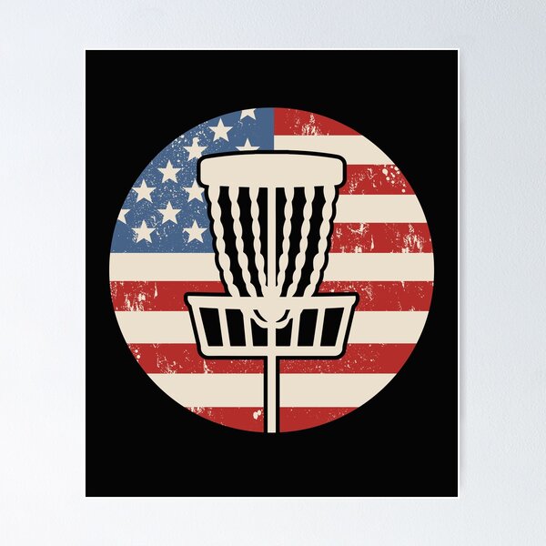 Item preview, American Disc Golfer Flag Patriotic Frisbee Golfing Basket designed and sold by abulfaruque.