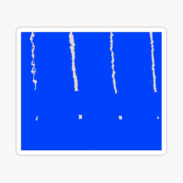 Abstract Line Reflection 00008 blue Sticker