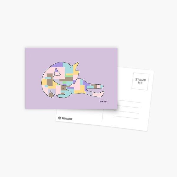 Cat Licking His Butt II Postcard