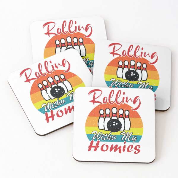 Artikelvorschau, Rolling With My Homies Bowling, Bowlinggeschenke, Bowlingkugel, lustiges Bowling, Bowlingliebhaber, Bowlingteam, Bowlingzeit, Bowling Vintage entworfen und verkauft von MoohAs.
