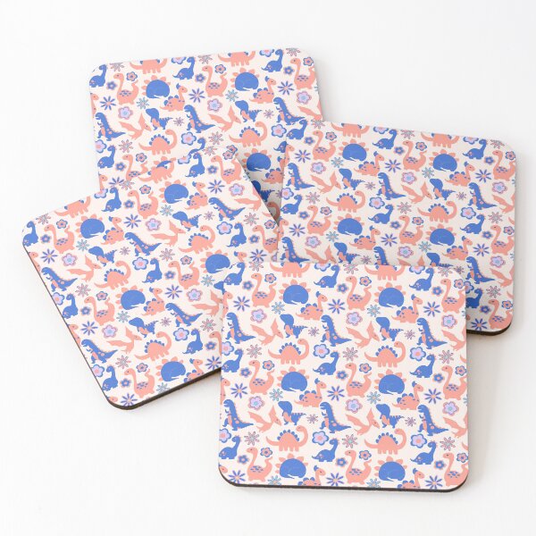 Item preview, Cute Baby Dinosaur Floral Pattern - Cream Color Background designed and sold by Sajuade.