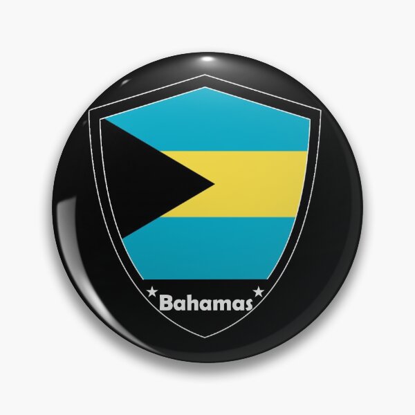 Artikelvorschau, Bahamas Flaggenabzeichen entworfen und verkauft von Gina-Driada.