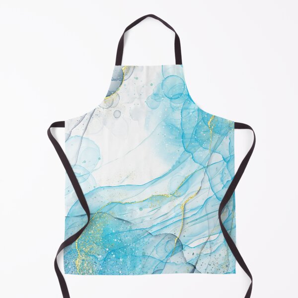 Item preview, Alcohol Ink Blue & Grey Marble Abstract Art designed and sold by yuzudesign.
