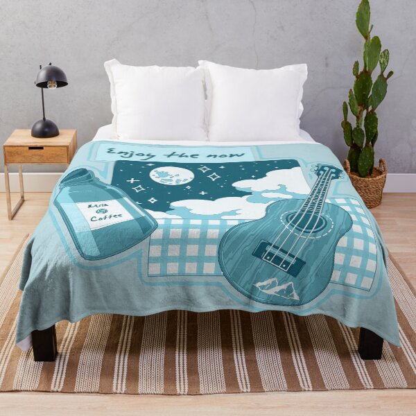 Item preview, Copy of Enjoy the now with hot coffee, songs, and starry night (blue version) designed and sold by MinimalAnGo.