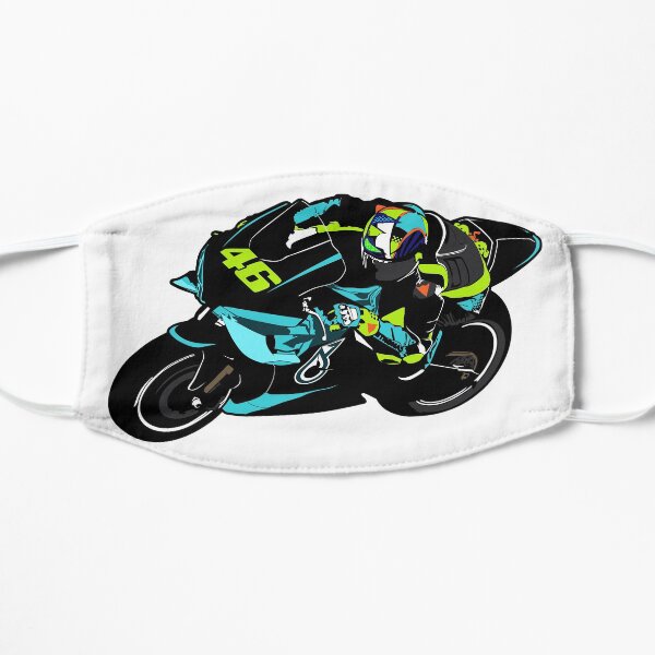 Valentino Rossi 2021 Ilustración Mascarilla plana