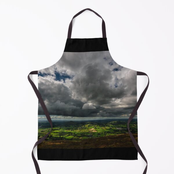 Item preview, Storm in the sky, sunshine and rain under the clouds, view from top of the mountain Slieve Gullion in the south of County Armagh, Northern Ireland designed and sold by AlbertMi.